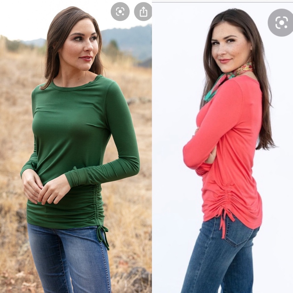 SOLD - XS Layering Leaves - Coral, Forest Green